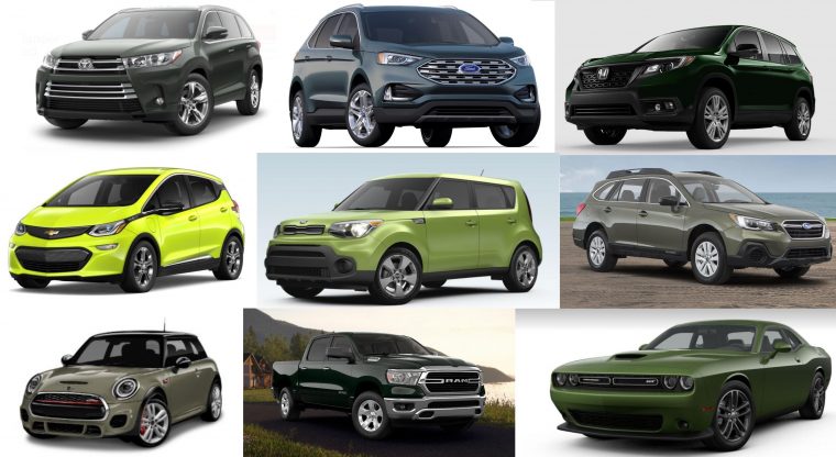 2019 cars available in green color vehicles models